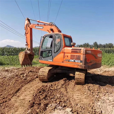 95KW Used Heavy Machinery Hydraulic Crawler Excavators Doosan DX120